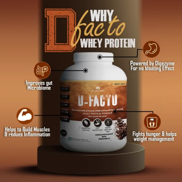 D-Facto | Whey Protein Powder With Probiotics