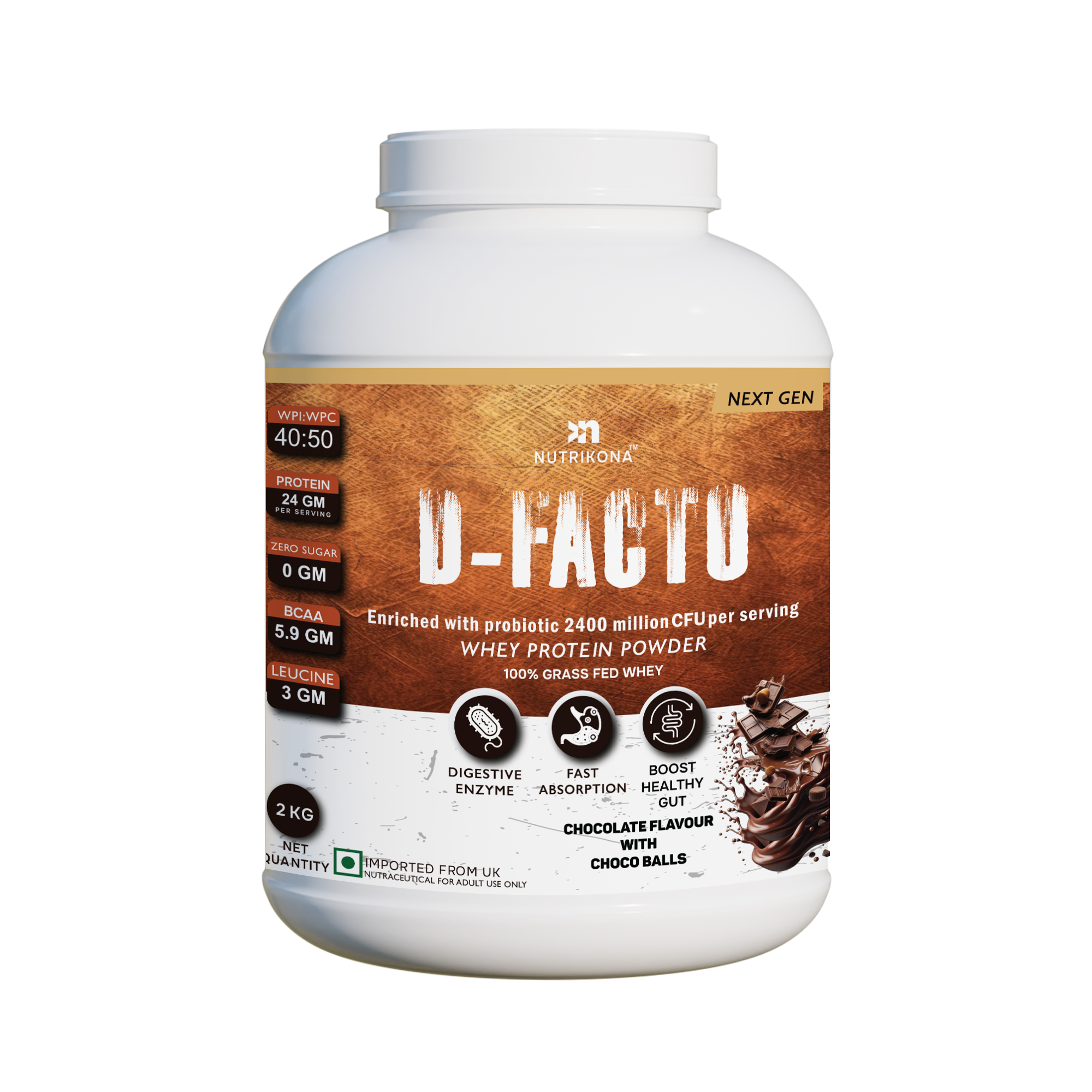D-Facto | Whey Protein Powder With Probiotics